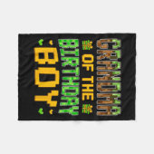 Oma of the Birthday Boy Video Gamer Birthday P Fleecedecke (Vorderseite (Horizontal))
