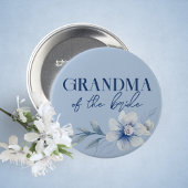 Oma of the Bride Blue Brautparty Button