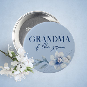 Oma of the Groom Blue Brautparty Button
