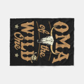 Oma Of The Wild One Cowboy Western Rodeo Party Mat Fleecedecke (Vorderseite (Horizontal))