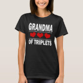 Oma of Triplets T - Shirt Großmutter Geschenk (Vorderseite)