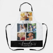 Oma Oma Kids 5 Foto Collage Familienname Schürze (Vorderseite)