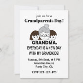 Oma Oma Niedlich Oma Einladung (Vorderseite)