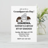 Oma Oma Niedlich Oma Einladung (Stehend Vorderseite)