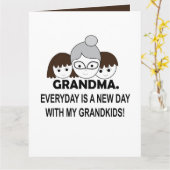 Oma Oma Niedlich Oma Karte (Gelbe Blume)