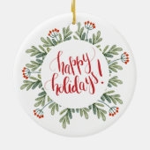 Oma Oma Oma Foto zum ersten Mal Blätter Keramik Ornament (Hinten)