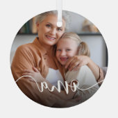 Oma Oma Script Overlay Ornament Aus Glas (Rückseite)