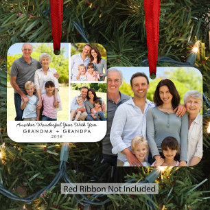 Oma Opa 4 Foto Großeltern Weihnachten Ornament Aus Metall