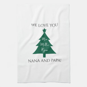 Oma Opa Enkelkinder Weihnachtsgeschenk individuell Geschirrtuch