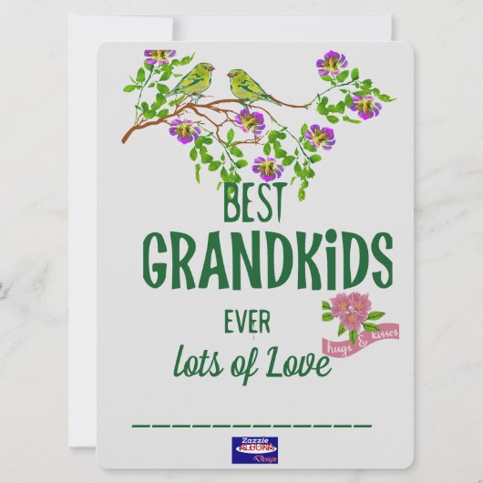 Oma & Opa Feiertagskarte (Rückseite)