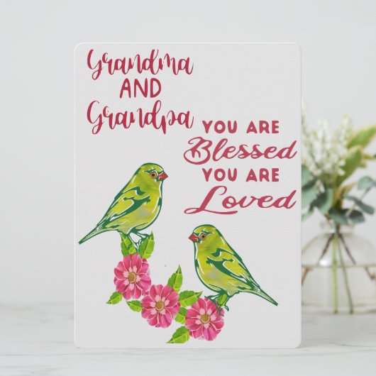 Oma & Opa Feiertagskarte (Stehend Vorderseite)