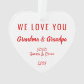 Oma Opa Foto Weihnachten Ornament (Rückseite)