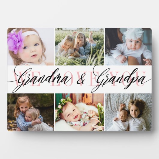 Oma & Opa FotoCollage Fotoplatte (Vorderseite)