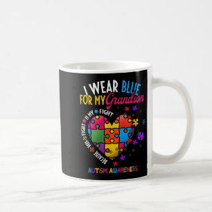 Oma Opa Ich Trage Blau Für Meinen Enkel Autismus Kaffeetasse