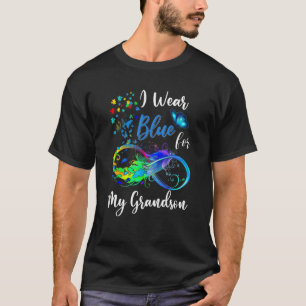Oma Opa Ich Trage Blau Für Meinen Enkel Autismus T-Shirt