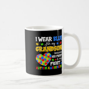 Oma Opa ich trage Blau für meinen Großmutter Autis Kaffeetasse
