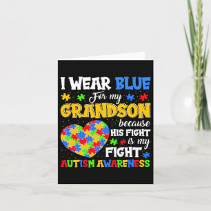 Oma Opa ich trage Blau für meinen Großmutter Autis Karte