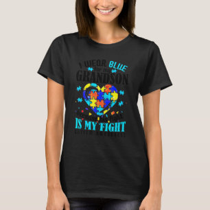 Oma Opa ich trage Blau für meinen Großmutter Autis T-Shirt