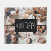 Oma & Opa Liebe Sie 10-Foto Collage Modern Fleecedecke (Vorderseite (Horizontal))