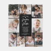 Oma & Opa Liebe Sie 9-Foto Collage Modern Fleecedecke (Vorderseite)