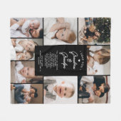 Oma & Opa Liebe Sie 9-Foto Collage Modern Fleecedecke (Vorderseite (Horizontal))