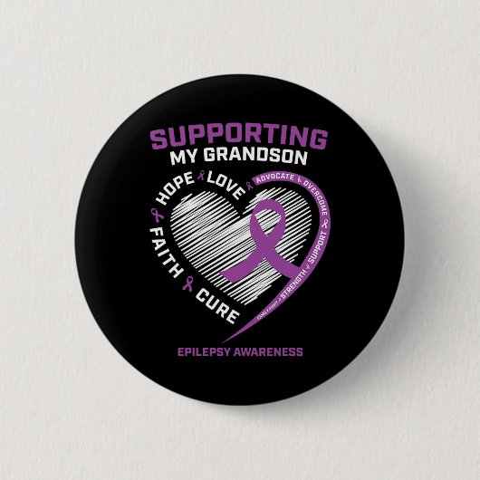 Oma Opa Lila Männer Großmutter Epilepsie Button (Vorderseite)
