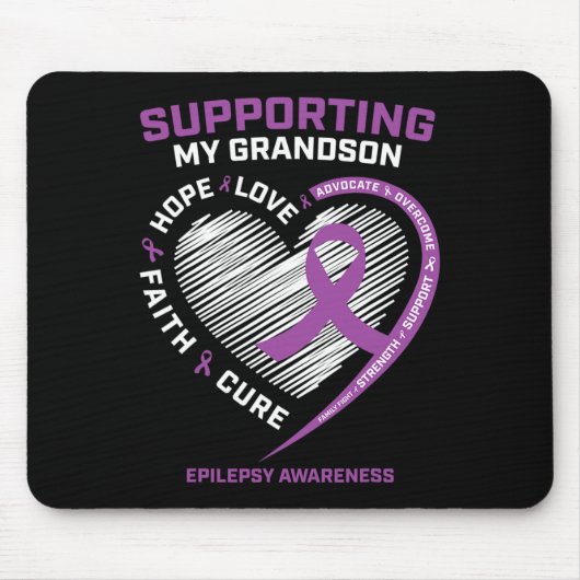 Oma Opa Lila Männer Großmutter Epilepsie Mousepad (Vorne)