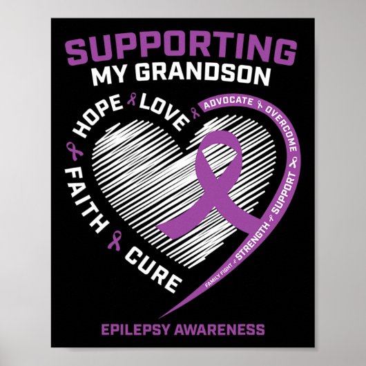 Oma Opa Lila Männer Großmutter Epilepsie Poster (Vorne)
