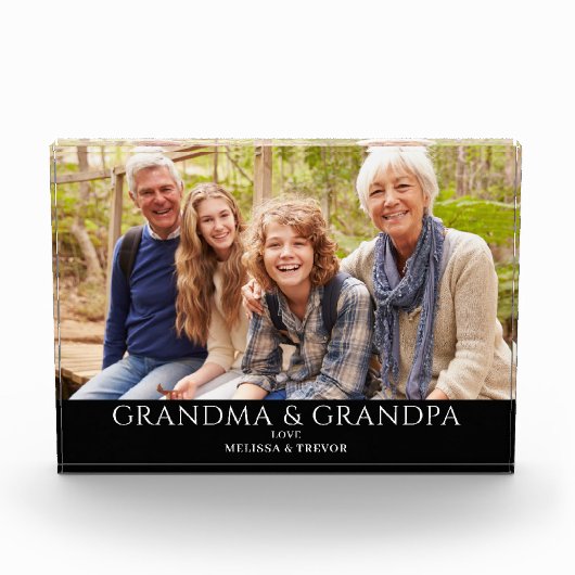 Oma Opa Name Foto Block (Vorderseite)