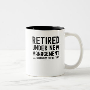 Oma Opa Ruhestand Vatertag Muttertag Zweifarbige Tasse