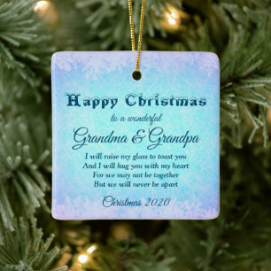 Oma & Opa Weihnachten 2020 Keramikornament