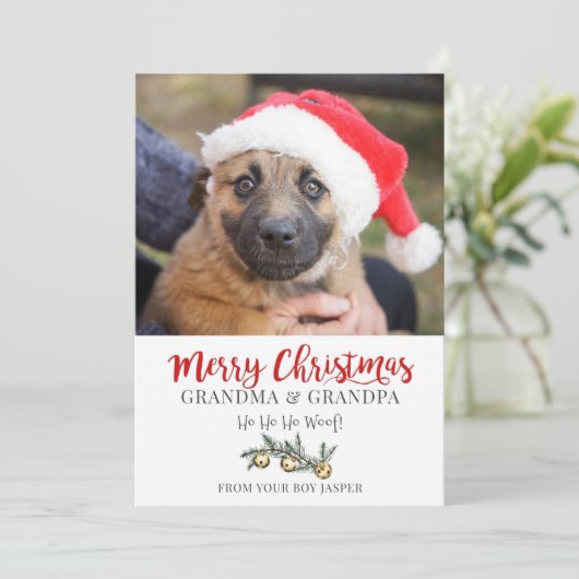 Oma Opa Weihnachten vom Hund (Stehend Vorderseite)