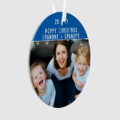 Oma & Opa Weihnachts-Keepake-Foto Ornament (Vorderseite)