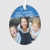Oma & Opa Weihnachts-Keepake-Foto Ornament (Vorderseite)