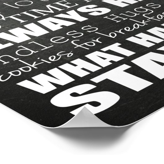 Oma & Opa's House Rules Poster Chalkboard (Ecke)