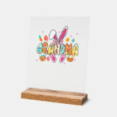 Oma Ostern Oma Kokette Hasenohren Eier Ba Acrylschild (Winkel)