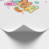 Oma Ostern Oma Kokette Hasenohren Eier Ba Geschenkpapier (Ecke)