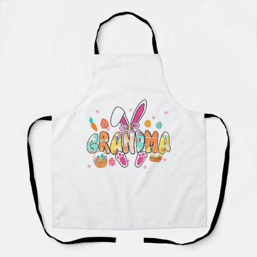 Oma Ostern Oma Kokette Hasenohren Eier Ba Schürze (Vorderseite)