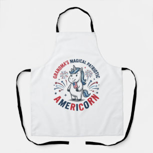 Oma patriotisches Americorn Einhorn-Shirt-Design_1 Schürze