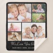 Oma Personalisiert Black Foto Sherpadecke (Vorderseite)