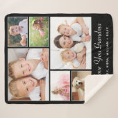 Oma Personalisiert Black Foto Sherpadecke (Vorderseite (Horizontal))