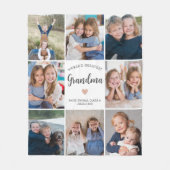 Oma Personalisiert Foto Collage Modern Fleecedecke (Vorderseite)