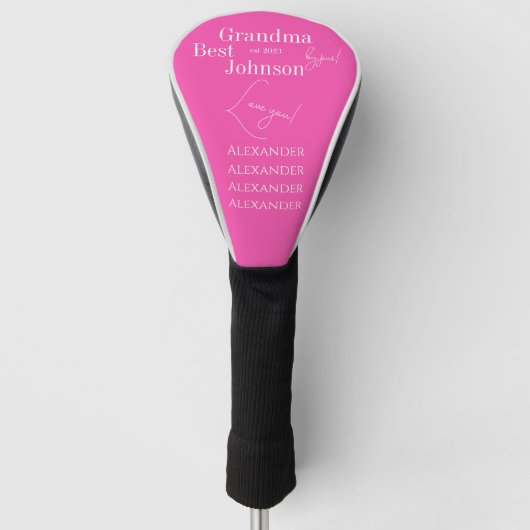 Oma Personalisiert Pink Golf Headcover (Vorderseite)