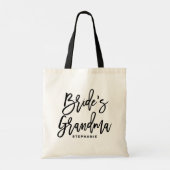 Oma-Personalisierte der Black Hand Lettering Bride Tragetasche (Rückseite)