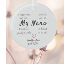 Oma personalisierter Glas-Weihnachtsschmuck