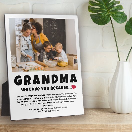 Oma Personalisiertes Foto Geschenk von Kindern Fotoplatte