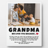 Oma Personalisiertes Foto Geschenk von Kindern Fotoplatte (Vorderseite)