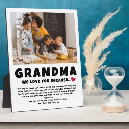 Oma Personalisiertes Foto Geschenk von Kindern Fotoplatte (Seite)