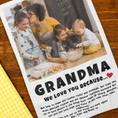 Oma Personalisiertes Foto Geschenk von Kindern Geschirrtuch