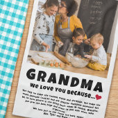 Oma Personalisiertes Foto Geschenk von Kindern Geschirrtuch